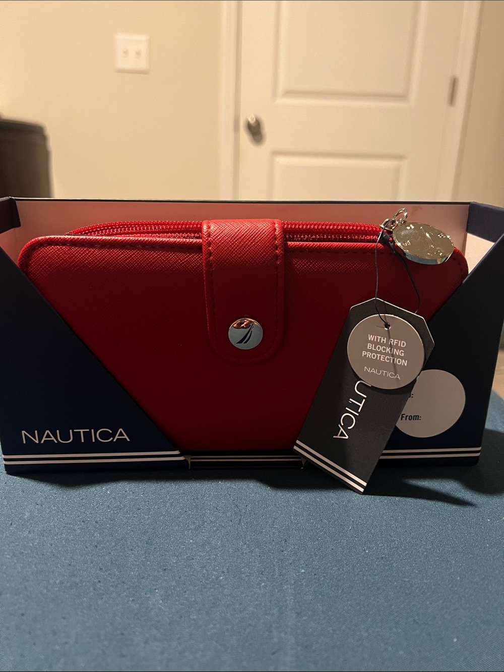 Nautica Red Women's Zip & Snap Continental Wallet